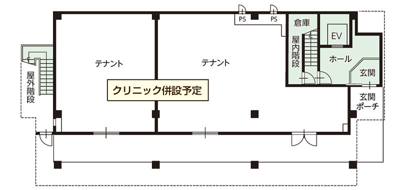 平塚市のグループホーム えくせれんと湘南シーサイドの基準階平面図（3F・4F）